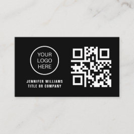QR-Code-Business-Logo | Black Modern Beruflich Visitenkarte