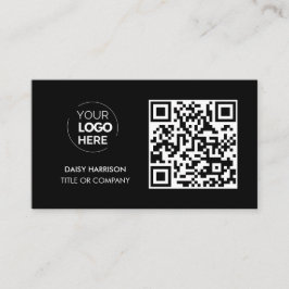 QR-Code-Business-Logo | Black Modern Beruflich Visitenkarte