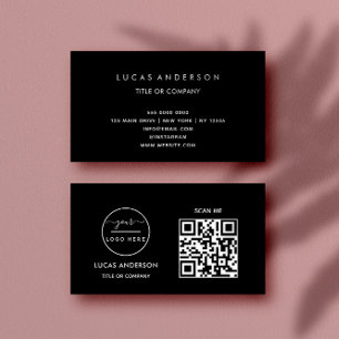 QR-Code-Business-Logo   Black Modern Beruflich Visitenkarte