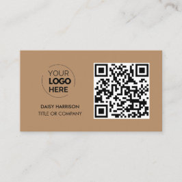 QR-Code-Business-Logo | Brown Modern Beruflich Visitenkarte
