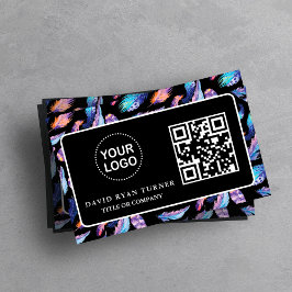 QR-Code-Business-Logo Gold Schwarz Beruflich Visitenkarte