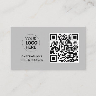 QR-Code-Business-Logo   Grau Modernes Beruflich Visitenkarte