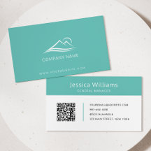 QR-Code-Business-Logo Modern Beruflich Aquamarin