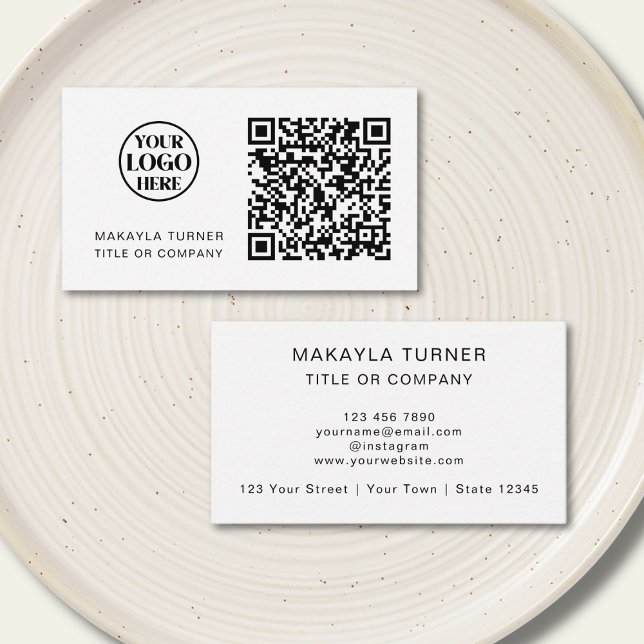 QR Code Business Logo Modern Professional Visitenkarte (Von Creator hochgeladen)
