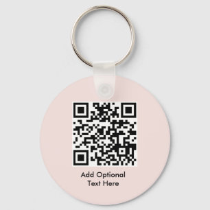 QR-Code Business-Logo-Schlüsselanhänger   Rosa Schlüsselanhänger