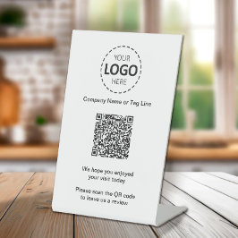 QR Code Business Logo, Verlass einer Überprüfung Sockelschild