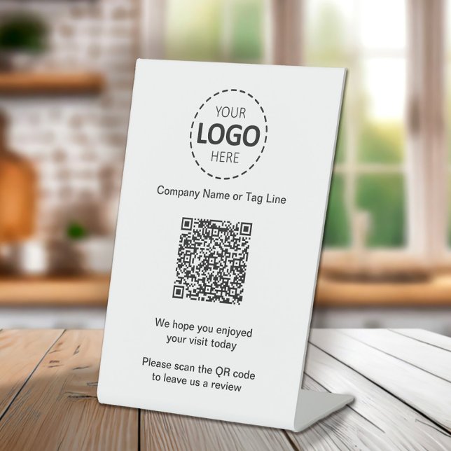 QR Code Business Logo, Verlass einer Überprüfung Sockelschild (Von Creator hochgeladen)