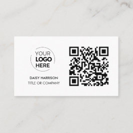 QR-Code-Business-Logo | White Modern Beruflich Visitenkarte