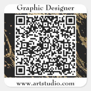 QR-Code Business Marketing Werbeaktion Quadratischer Aufkleber