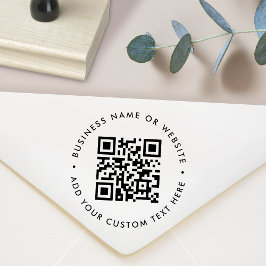 QR-Code | Business Modern Minimalistische einfache Gummistempel