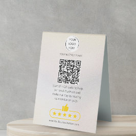 QR Code Business Review YELP Perle Tischaufsteller