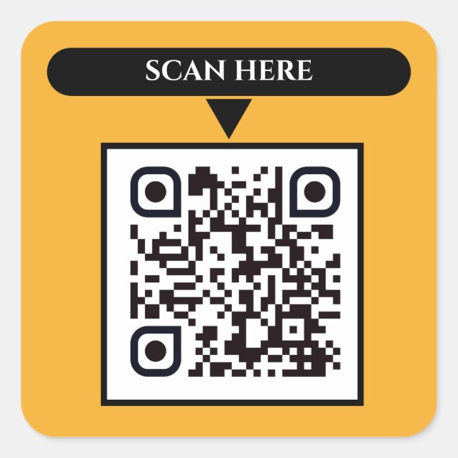 QR Code Business Square Sticker (Vorderseite)