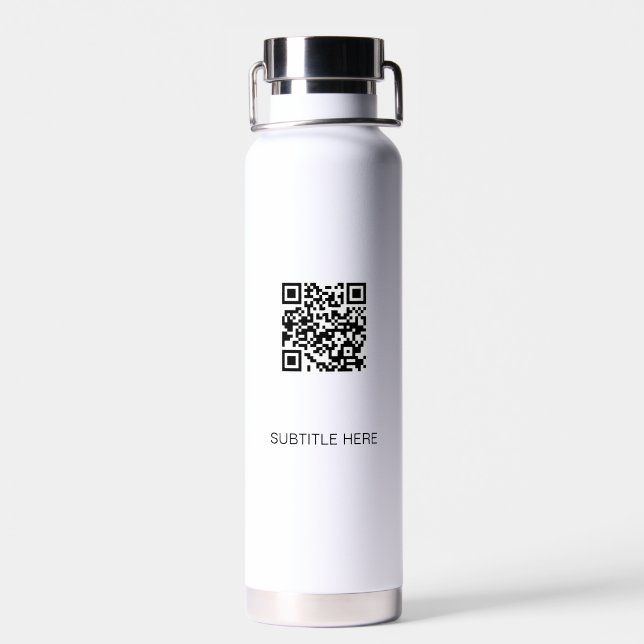 QR Code Business Water Flasche (Rückseite)
