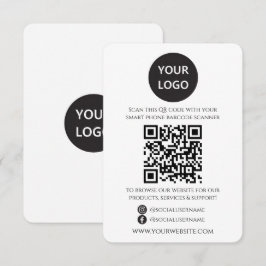 QR Code Business Website Scannen Sie Social Media Begleitkarte