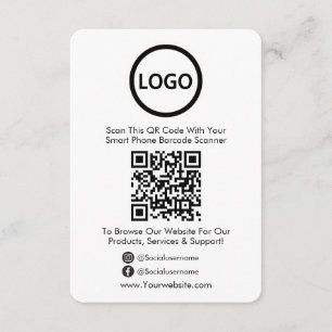 QR Code Business Website Scannen Sie Social Media Begleitkarte