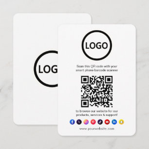 QR Code Business Website Scannen Sie Social Media Begleitkarte