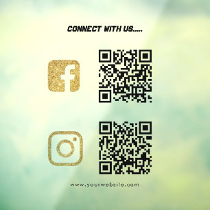 QR Code Business Website Social Media Scan Me Fensteraufkleber