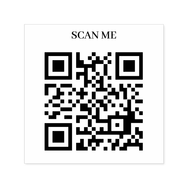 QR Code Business Your Text Moderne Minimalistisch Permastempel (Design)