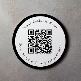 QR-Code-Café/Geschäftsticker Runder Aufkleber