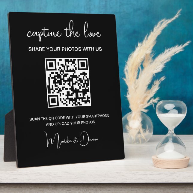 QR Code Capture the Liebe Wedding Foto Album Fotoplatte (Seite)