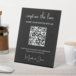 QR Code Capture the Liebe Wedding Foto Album Sockelschild
