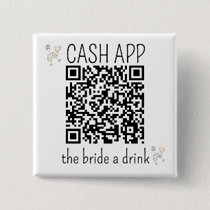QR Code CASH APP Bridge a Drink Junggeselinnen-Abs Button