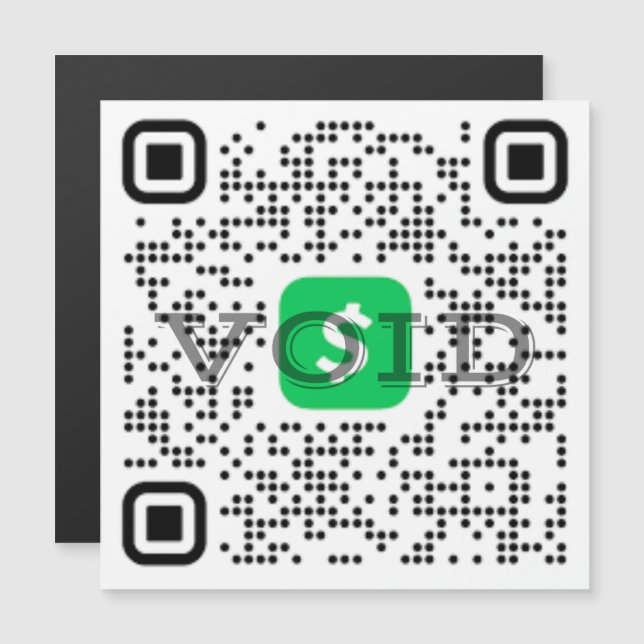 QR-Code-Cash-App-Magnet Magnetkarte (Vorne/Hinten)