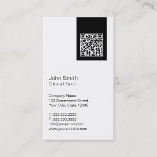 QR Code Chauffeur Business Card Visitenkarte