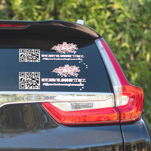 QR Code Cherry Blossom Firmenname Auto Decal Aufkleber