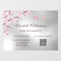 QR-Code | Cherry Blossom Pink Silver Salon