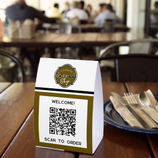 QR code coffee shop scan to order Tischaufsteller