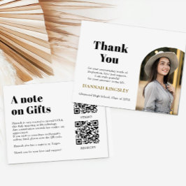 QR-Code-Collage-Fonds und Dankeschön-Abschluss Begleitkarte