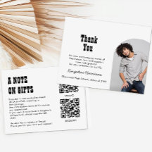 QR-Code-Collage-Fonds und Danksagungskarte für den