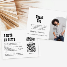 QR-Code-Collage-Fonds und Danksagungskarte für den Begleitkarte