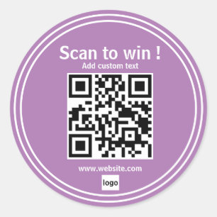 qr code concours url simple gagnant autocollant d'