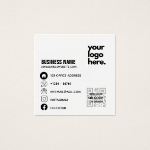 QR Code Corporate Business Card Design Logo