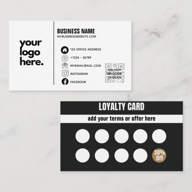 QR Code Corporate Business Card Design Logo Visitenkarte (Vorne/Hinten)