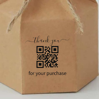 QR-Code danke Ihnen für Ihren Kauf Gummistempel