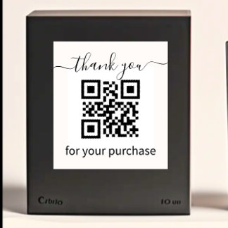 QR-Code danke Ihnen für Ihren Kauf Permastempel