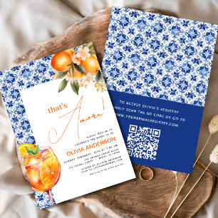 QR-Code, das ist Amore Spritz Brautparty Einladung