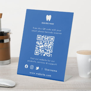 QR Code Dentis Business Website prüfen Sockelschild