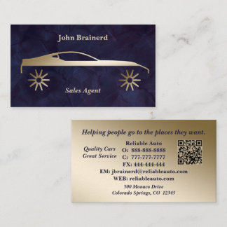 QR-Code der Autohandelsfirma Velvet Royal Plum & G Visitenkarte