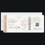 QR-Code der Hochzeit in Urlaubsort "Neutraler Boar Einladung<br><div class="desc">Boho Neutral Beige Boarding passieren Hochzeitskarte Einladung mit einem Ziel Weltkarte,  Hochzeitpass,  Hochzeit in Urlaubsort,  Passport mit QR Code Rsvp Karte.</div>