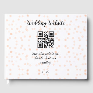 QR-Code der Hochzeitwebsite für Details orange Gästebuch