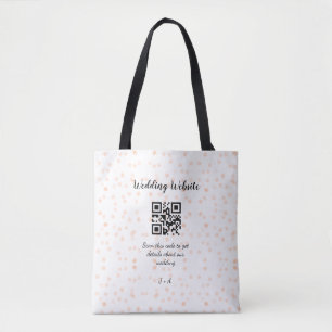 QR-Code der Hochzeitwebsite für Details orange Tasche