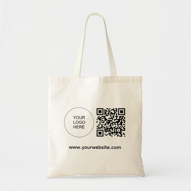 QR-Code der personalisierten Logo-Website Tragetasche (Vorne)