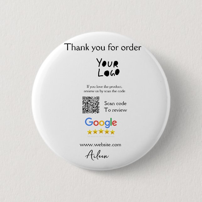 QR-Code der Website des Google-Reviews Button (Vorderseite)