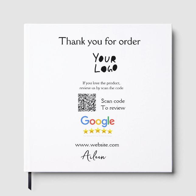 QR-Code der Website des Google-Reviews Gästebuch (Vorderseite)