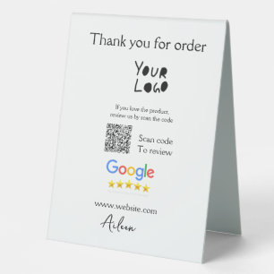 QR-Code der Website des Google-Reviews Tischaufsteller