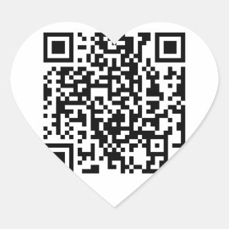 QR Code Derrick der Künstler Herz-Aufkleber